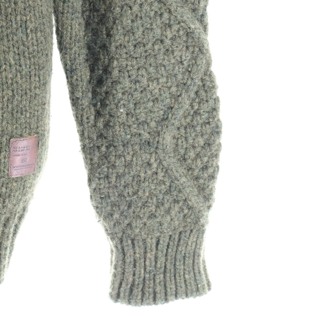 SCOTCH&SODA(スコッチ アンド ソーダ) ケーブルニットジャケット カーキ