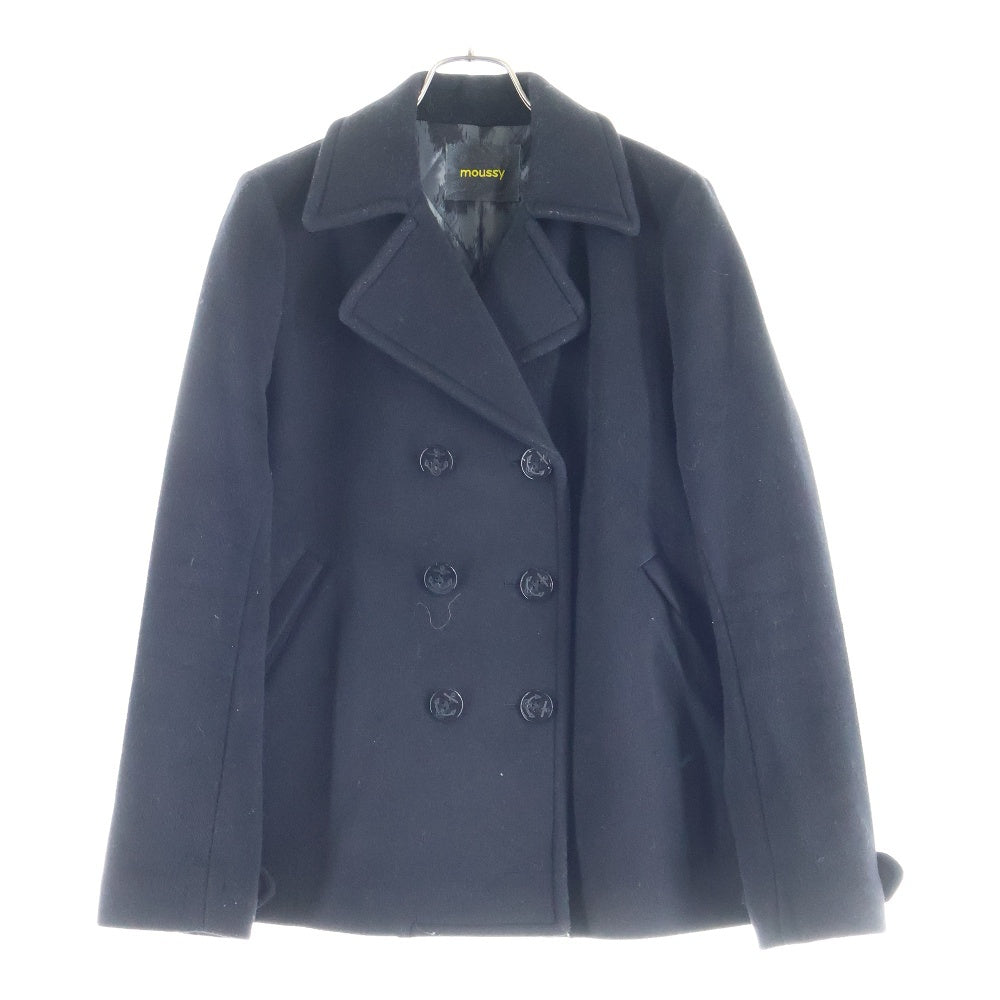 MOUSSY ブラック ピーコート サイズ1 MOUSSY(マウジー) ピーコート ブラック 0106AA30 レディース
