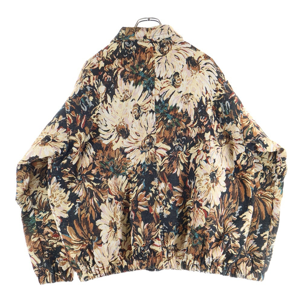 Art re A select(アトリエセレクト) 総柄 ジップアップジャケット ブラウン 380381