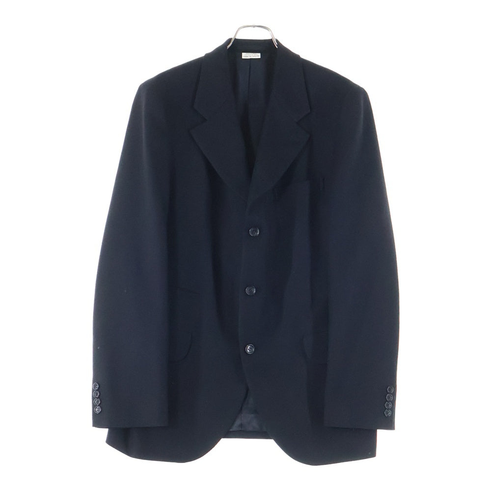 COMME des GARCONS HOMME DEUX(コムデギャルソン オムドゥ) 24AW ウールヘリンボーン ドローコード テーラードジャケット ブラック HM-J030-051