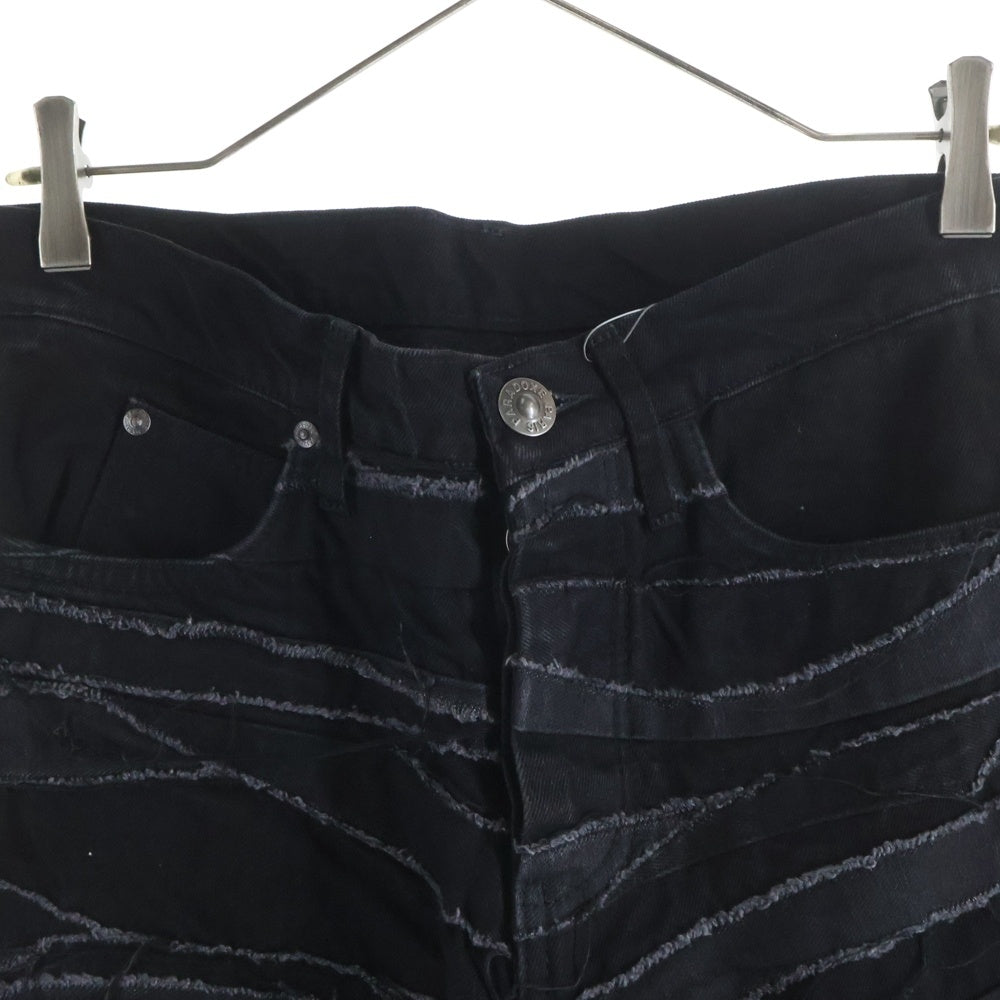 NO BRAND(ノーブランド) PARADOXE CRUDE BAGGY JEANS クルードバギージーンズ 36 ブラック デニム