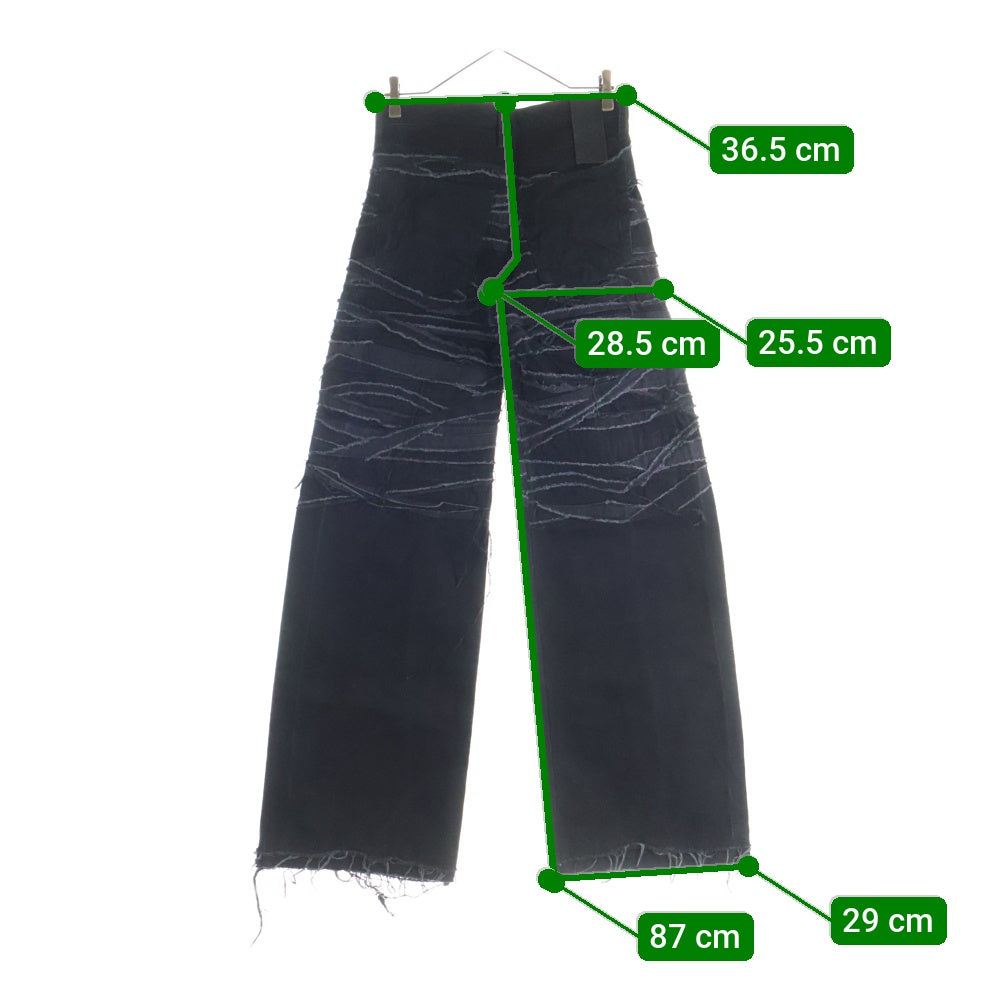 NO BRAND(ノーブランド) PARADOXE CRUDE BAGGY JEANS クルードバギージーンズ 36 ブラック デニム