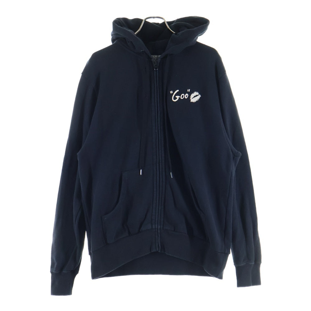 HYSTERIC GLAMOUR(ヒステリックグラマー) ×SONIC YOUTH バックプリント ジップフーディ 02231CF04 ブラック