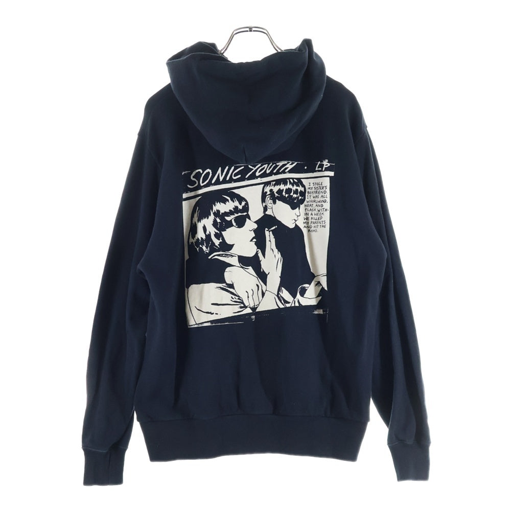 HYSTERIC GLAMOUR(ヒステリックグラマー) ×SONIC YOUTH バックプリント ジップフーディ 02231CF04 ブラック