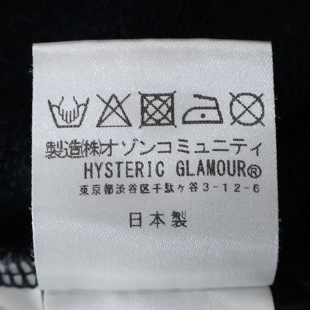 HYSTERIC GLAMOUR(ヒステリックグラマー) ×SONIC YOUTH バックプリント ジップフーディ 02231CF04 ブラック