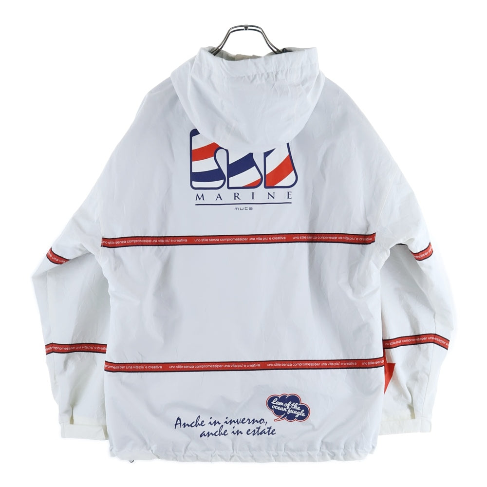 muta(ムータ) ドローコード付き ジップアップ ジャケット MUJ93501 ホワイト