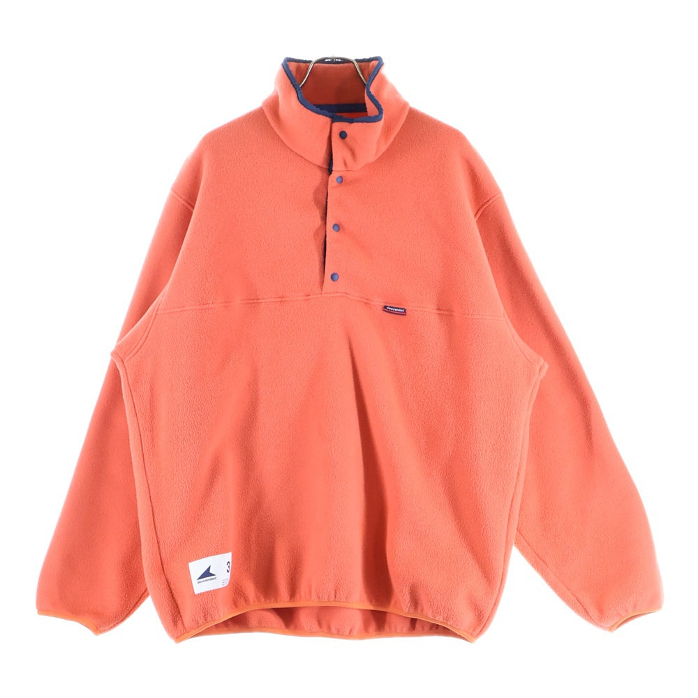 DESCENDANT(ディセンダント) 23AW HUMMING FLEECE PULLOVER ハミング フリース プルオーバー スナップT ジャケット オレンジ 232ATDS-CSM36