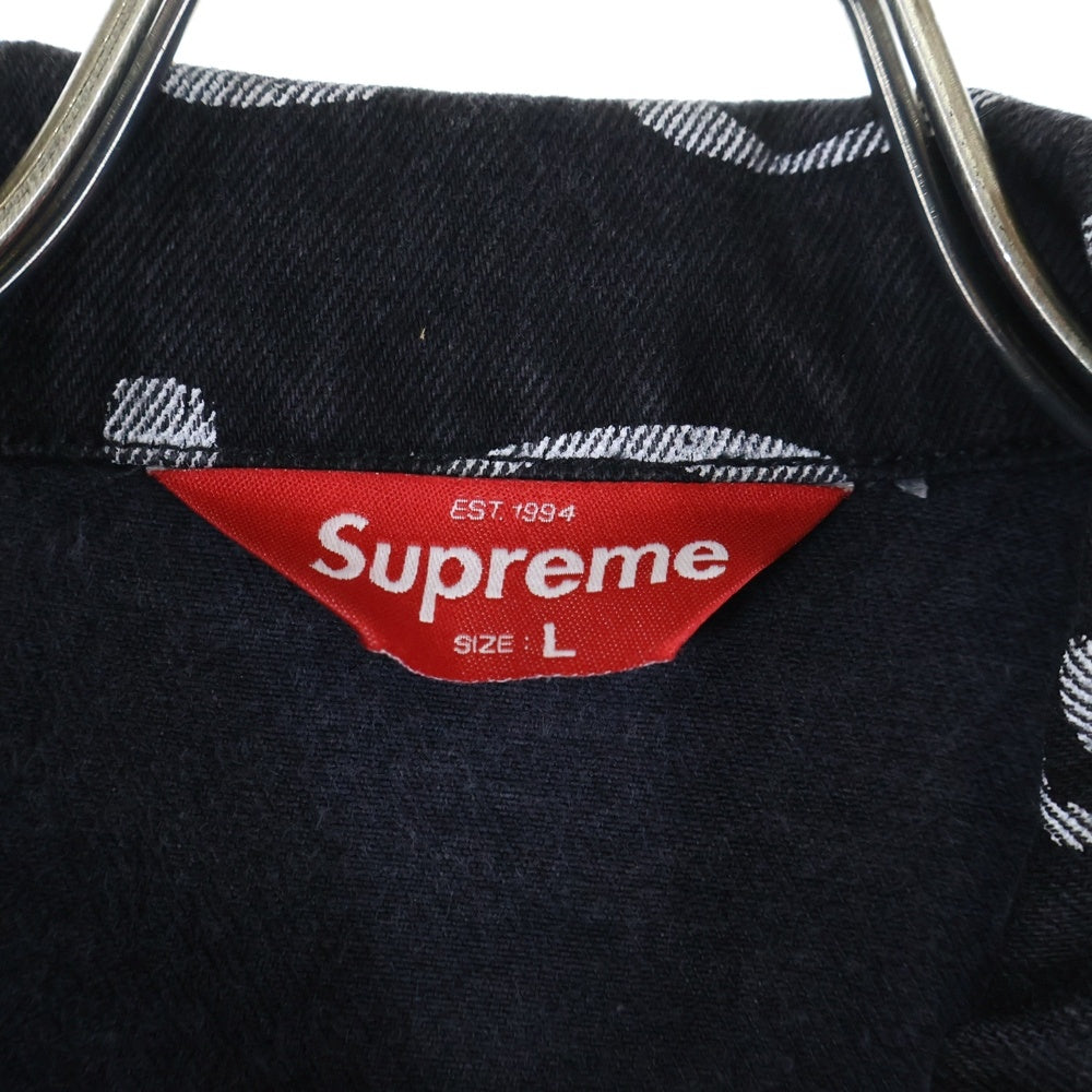 SUPREME(シュプリーム) 20AW Black Ark Denim Trucker Jacket 総柄 デニムジャケット ブラック