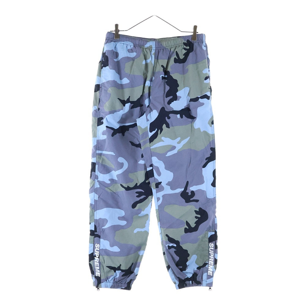 SUPREME(シュプリーム) 18SS Warm Up Pant Blue Camo ウォームアップ カモ柄 ナイロンパンツ ブルー/グレー