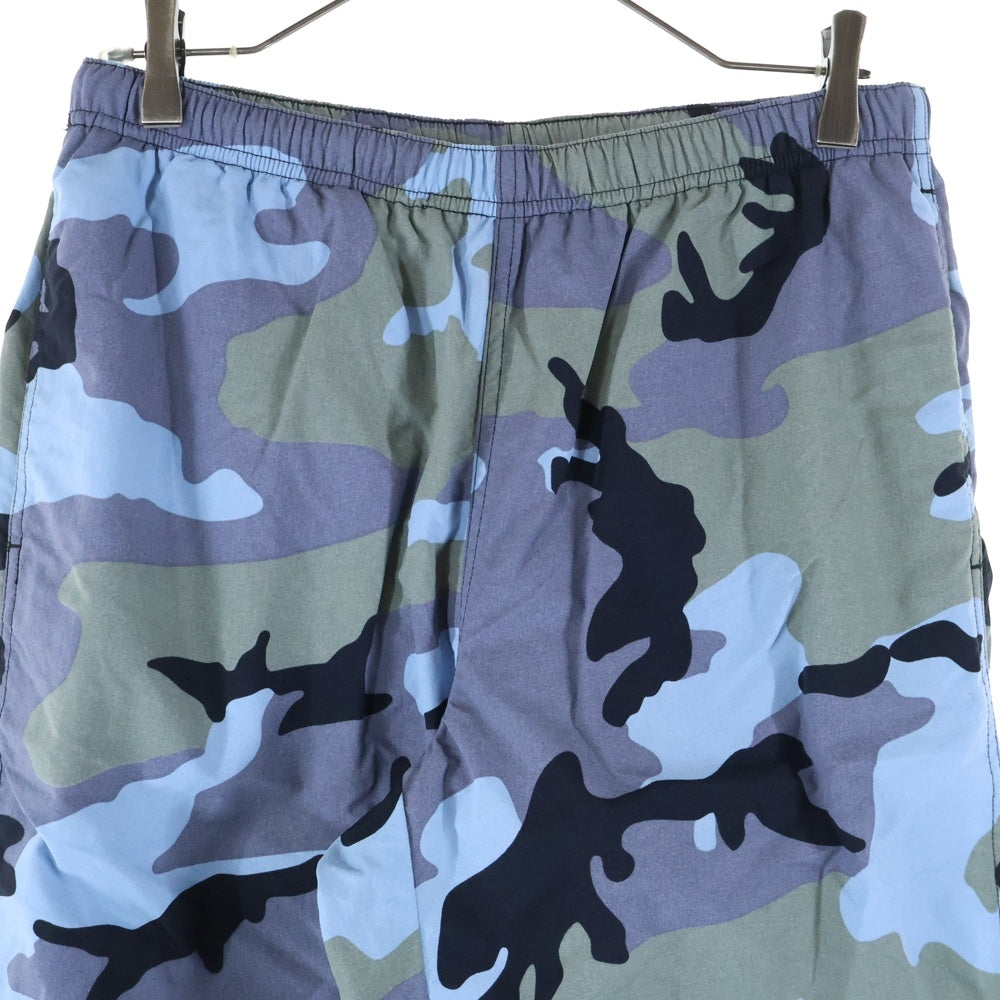 SUPREME(シュプリーム) 18SS Warm Up Pant Blue Camo ウォームアップ カモ柄 ナイロンパンツ ブルー/グレー