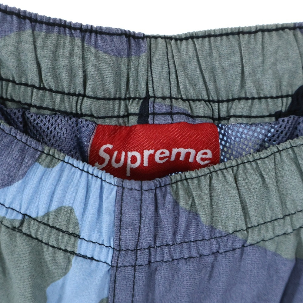 SUPREME(シュプリーム) 18SS Warm Up Pant Blue Camo ウォームアップ カモ柄 ナイロンパンツ ブルー/グレー