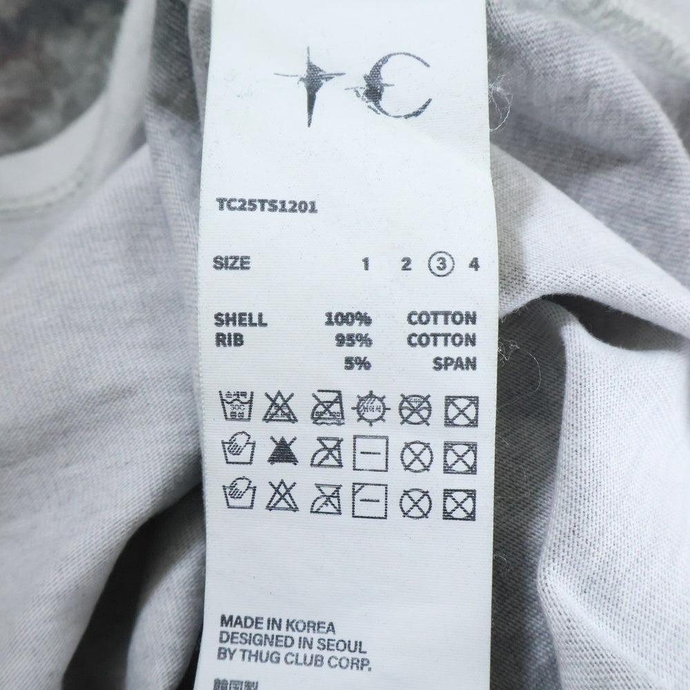 THUG CLUB(サグクラブ) AMBUSH OLD GLORY T-SHIRT アンブッシュ オールドグレー クルーネック半袖Tシャツ グレー TC25TS1201