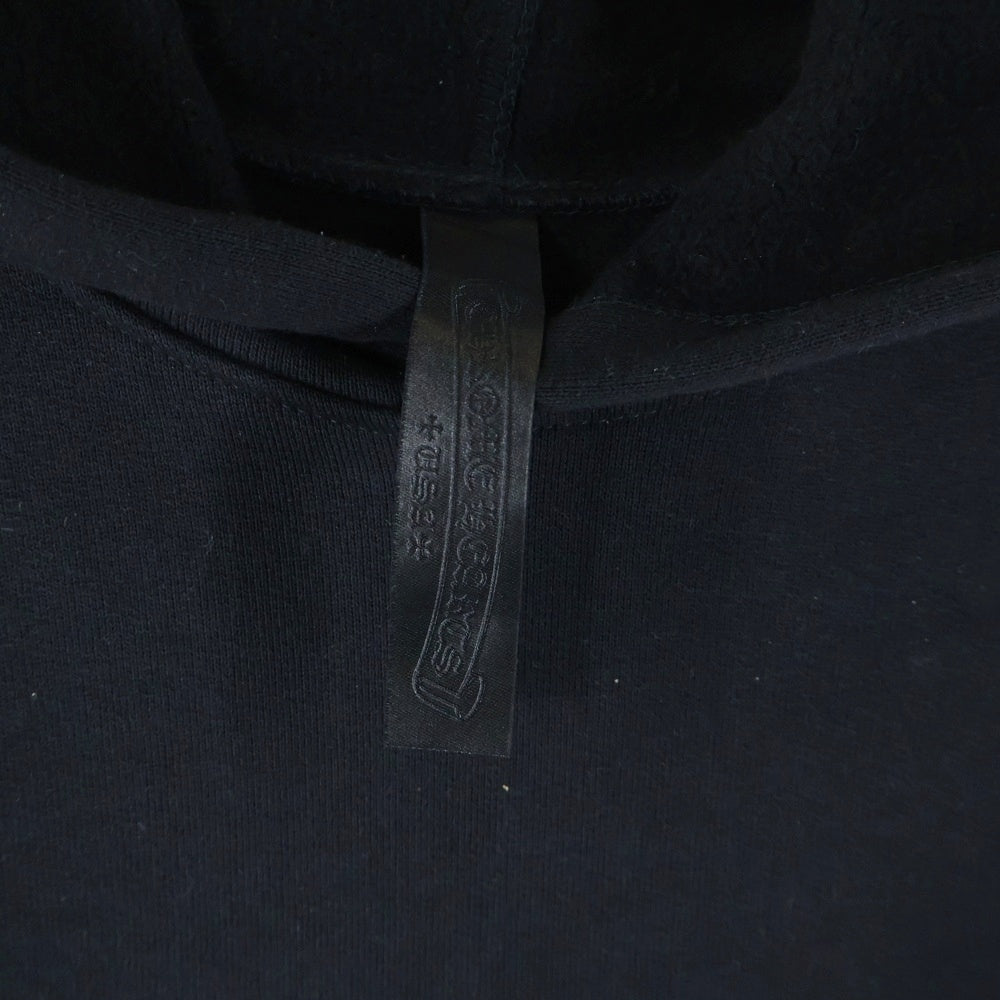 CHROME HEARTS(クロムハーツ) NOT HD PLVR GYN U PAPER JAM ラベル付き 袖クロスパッチ プルオーバーパーカー ブラック