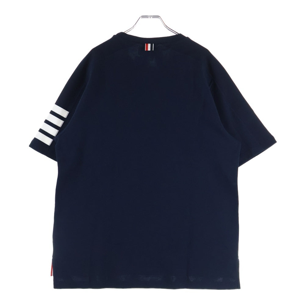 THOM BROWNE(トムブラウン) 4BAR アームライン クルーネック半袖Tシャツ ネイビー MJS246A-07323