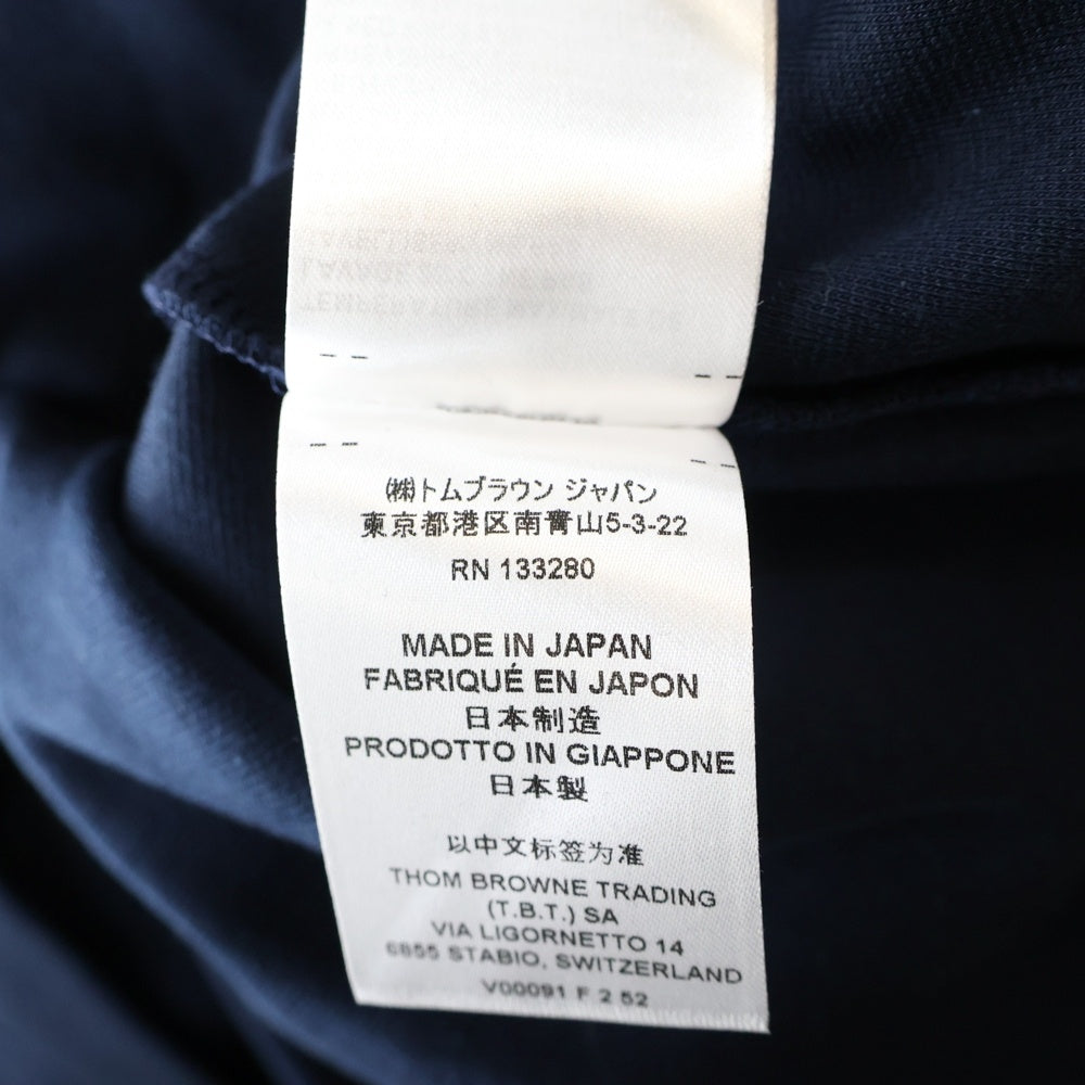 THOM BROWNE(トムブラウン) 4BAR アームライン クルーネック半袖Tシャツ ネイビー MJS246A-07323