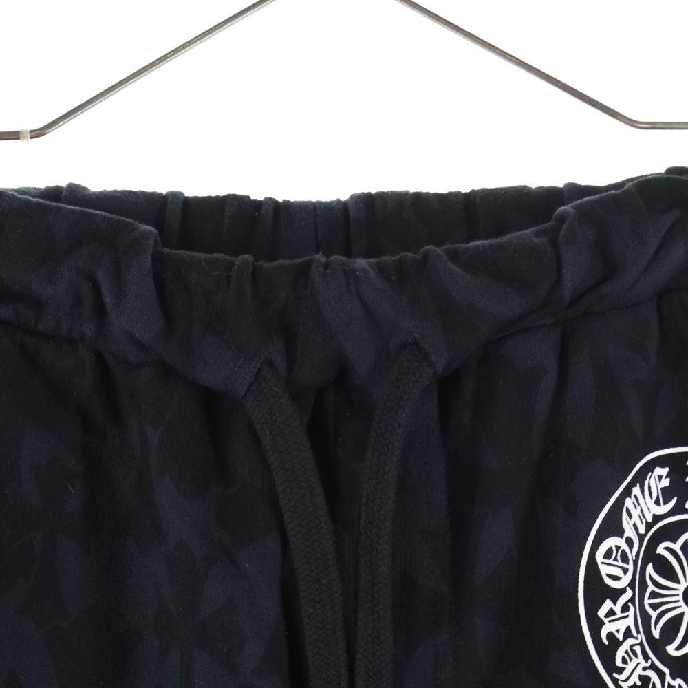 CHROME HEARTS(クロムハーツ) Graveyard Cemetery Cross Half Pants グレイブヤード スウェットハーフパンツ ブラック