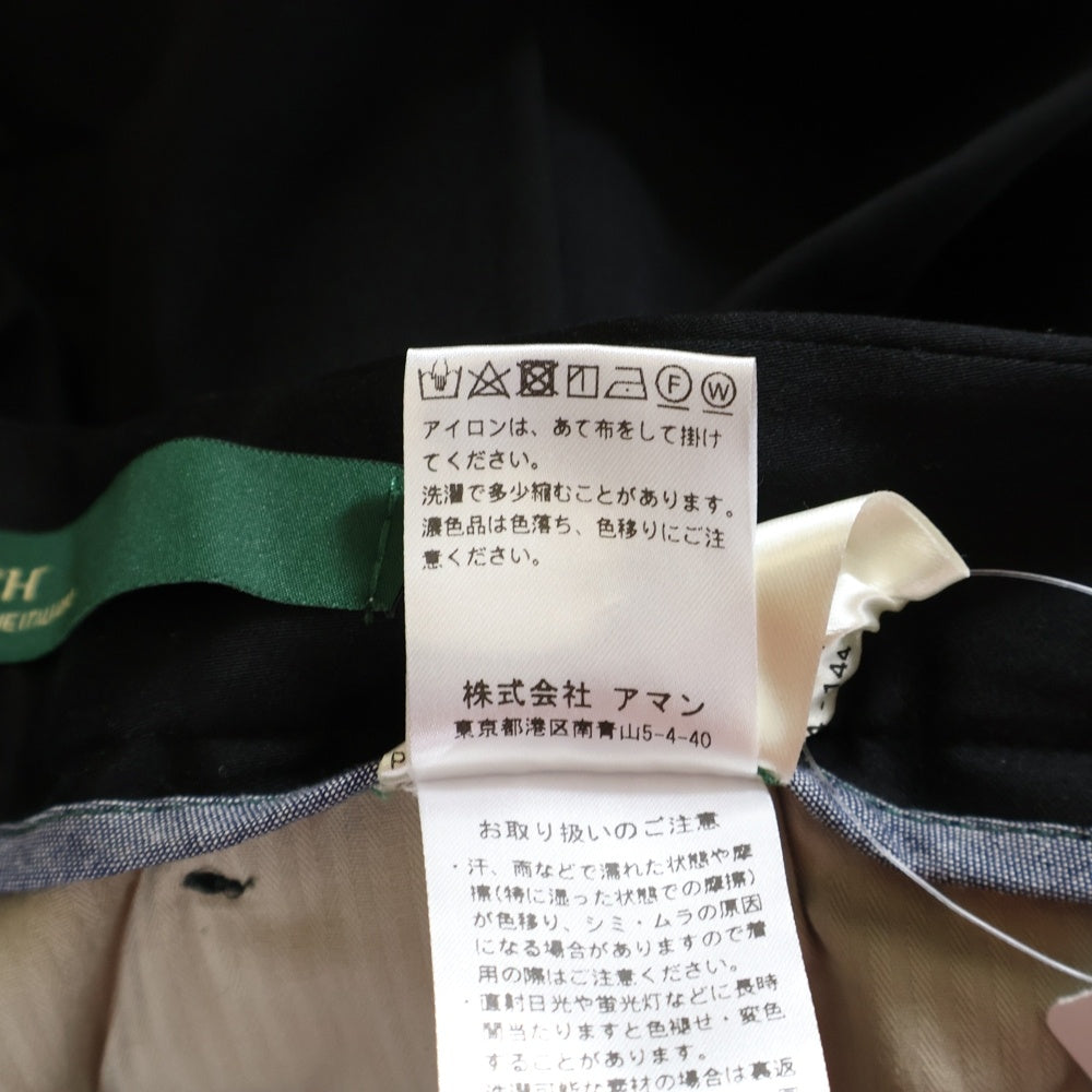 jun hashimoto(ジュンハシモト) ×BERWICH STRETCH PANTS ベルウィッチ ストレッチタックパンツ ブラック 1072412001