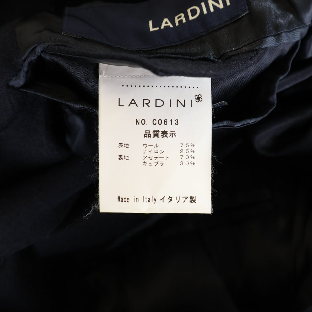 LARDINI(ラルディーニ) 3釦段返り ウール ロングチャスターコート C0613 ブラック