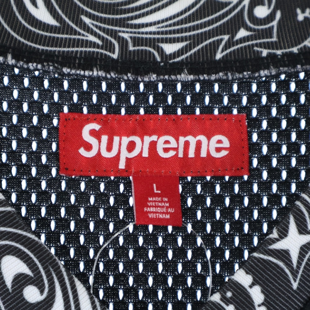 SUPREME(シュプリーム) 25SS Bandana Football Jersey バンダナ フットボール ジャージ メッシュ 半袖Tシャツ ブラック
