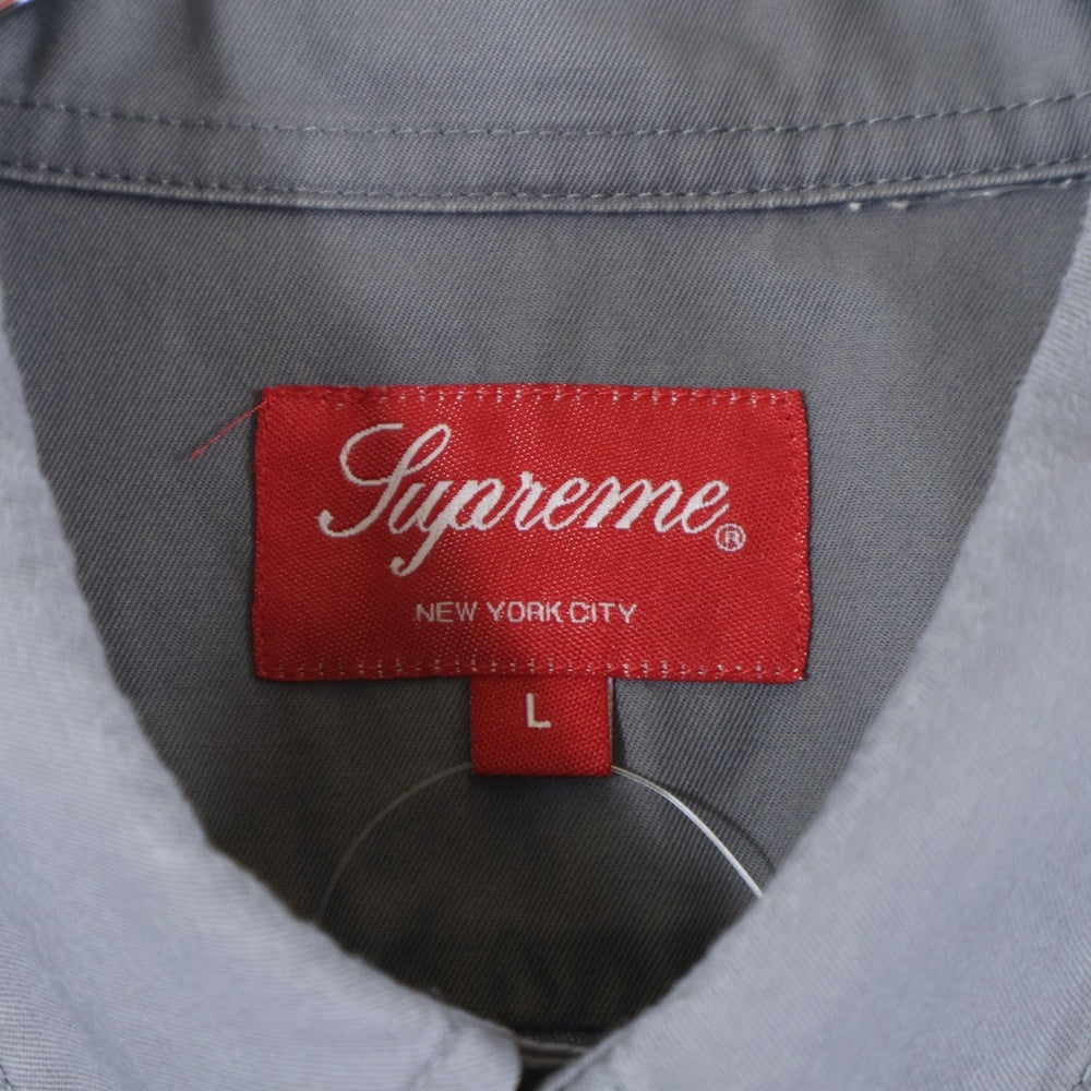 SUPREME(シュプリーム) 22AW Small Box Shirt スモールボックスロゴ ボタンダウン 長袖 ロングスリーブシャツ グレー