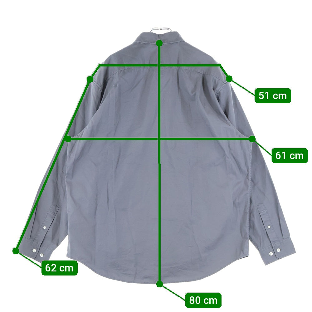 SUPREME(シュプリーム) 22AW Small Box Shirt スモールボックスロゴ ボタンダウン 長袖 ロングスリーブシャツ グレー
