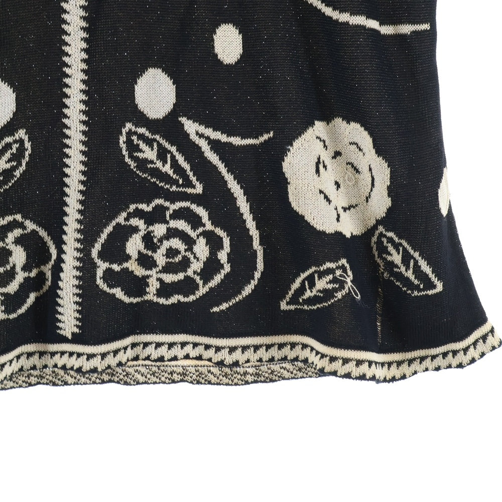 CHANEL(シャネル) フローラル柄 ニットベスト P19106 ブラック レディース