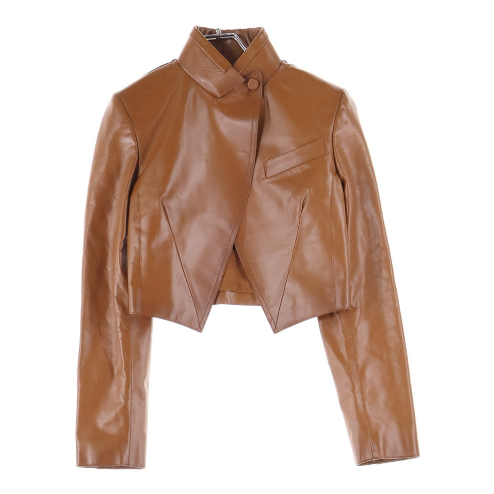 FENDI(フェンディ) 20SS Cropped Leather Jacket クロップドレザージャケット レディースレザージャケット FPJ930 ALBW ブラウン