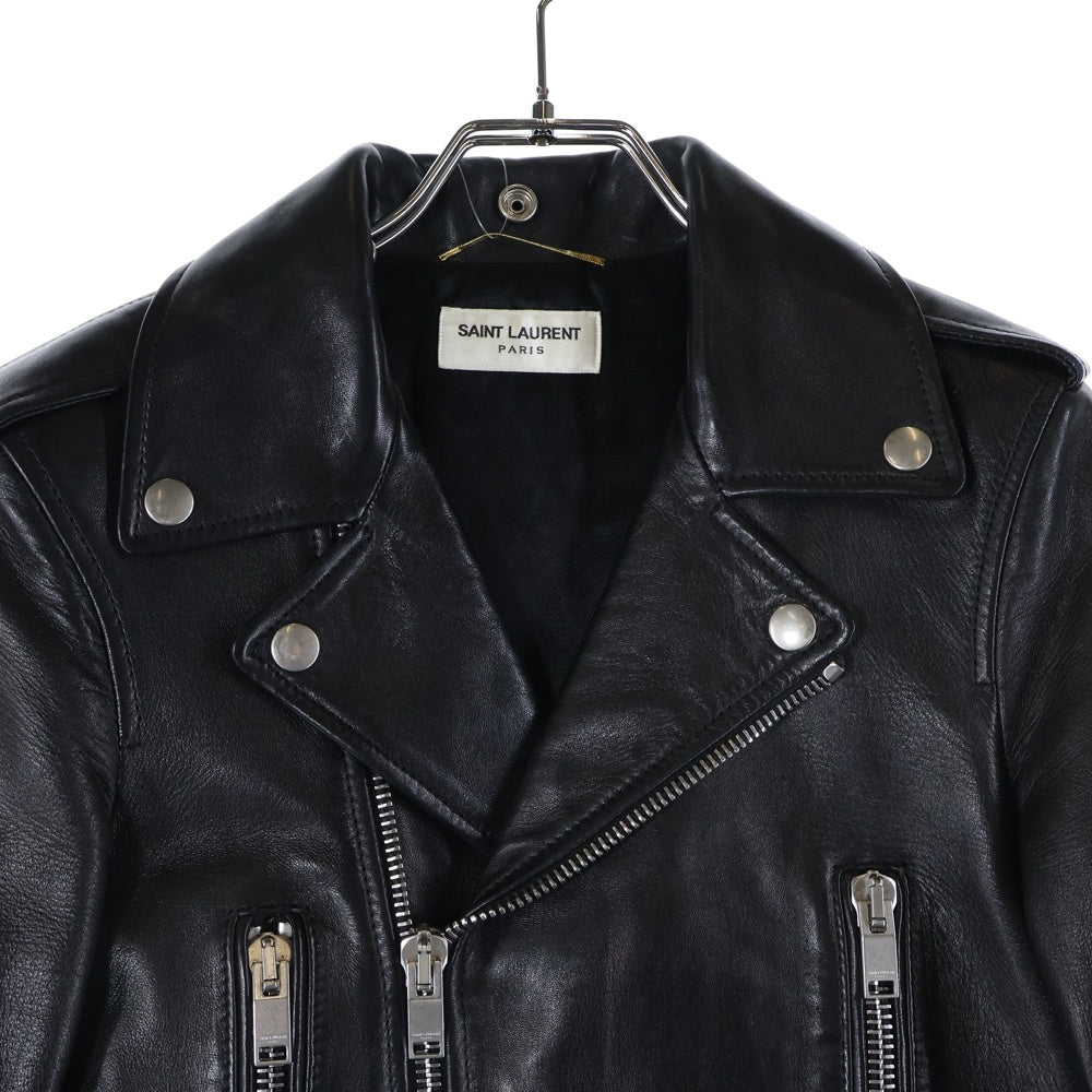 SAINT LAURENT PARIS(サンローランパリ) エディ期 L01 ラムレザー ダブルライダースジャケット 397287 Y5YA2 レディース ブラック