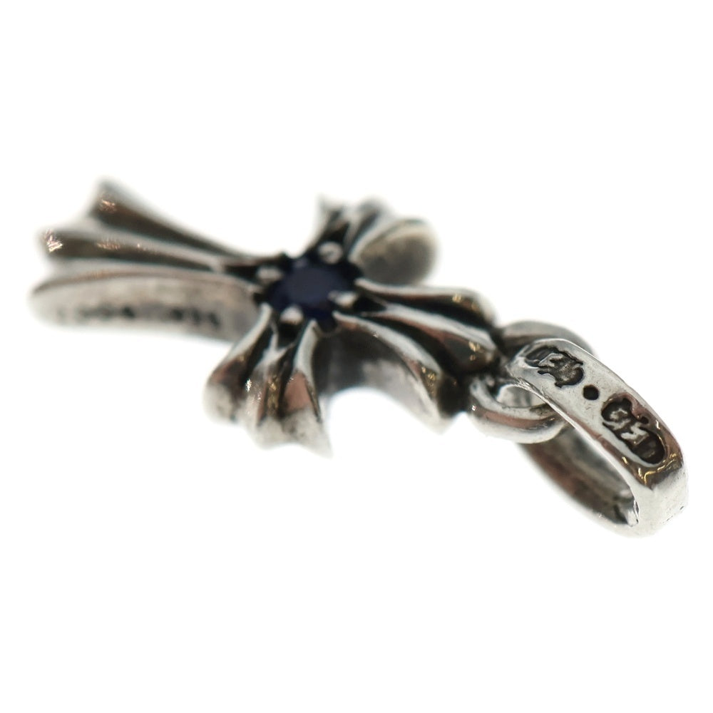 CHROME HEARTS(クロムハーツ) CRS BBYFAT SAP B ベイビーファット 1ブルーサファイア チャーム シルバーネックレストップ