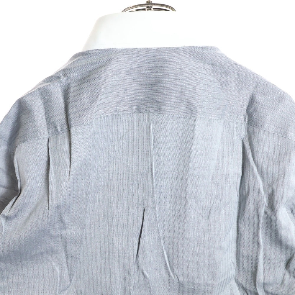 VALENTINO(ヴァレンティノ) クレリック 襟切り替え 長袖シャツ グレー