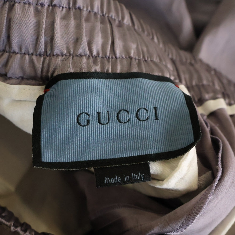GUCCI(グッチ) サイドライン シルク リラックスイージーパンツ 613019 ZADOW パープル