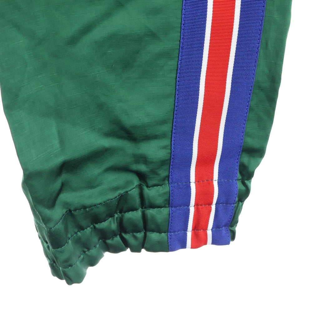 GUCCI(グッチ) サイドライン シルク リラックスイージーパンツ 613019 ZADOW グリーン