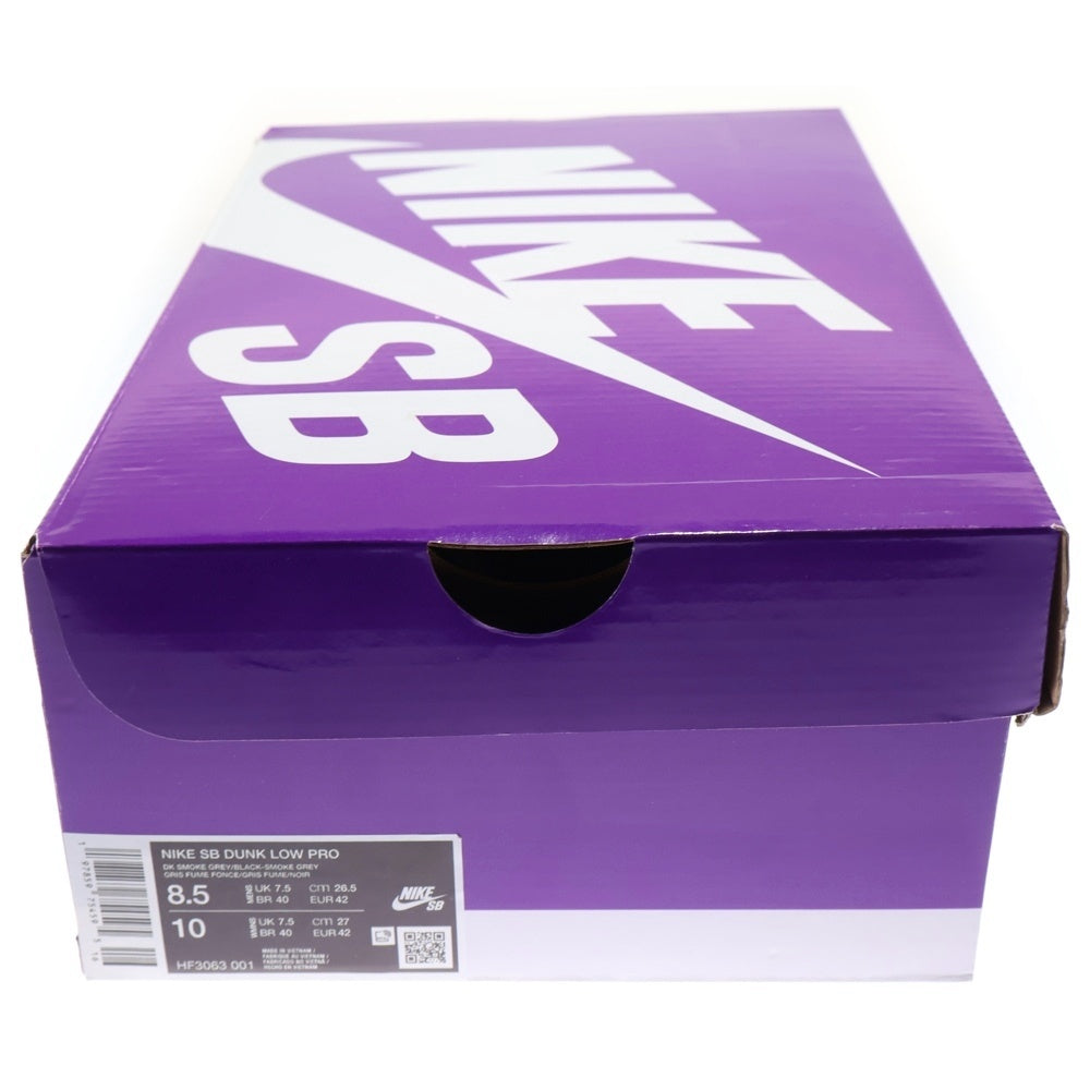 NIKE(ナイキ) DUNK LOW PRO BLACK AND SMOKE GREY ダンク プロ ブラック アンド スモーク グレー ローカットスニーカー ブラック/グレー US8.5/26.5cm HF3063-001