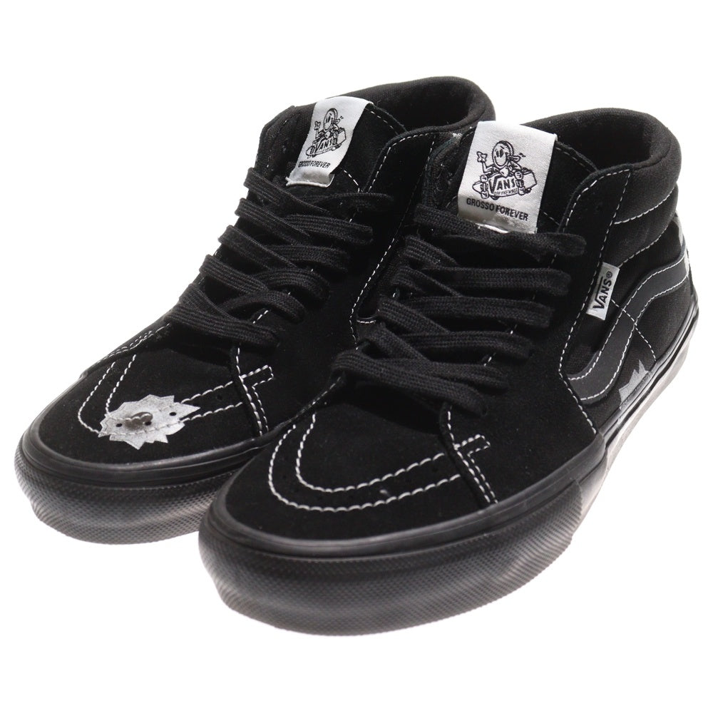 SUPREME(シュプリーム) 25SS ×Vans Nate Lowman Grosso Mid Bullet Hole ネイトローマン バレットホール スケートグロッソ ミッドカット スニーカー ブラック