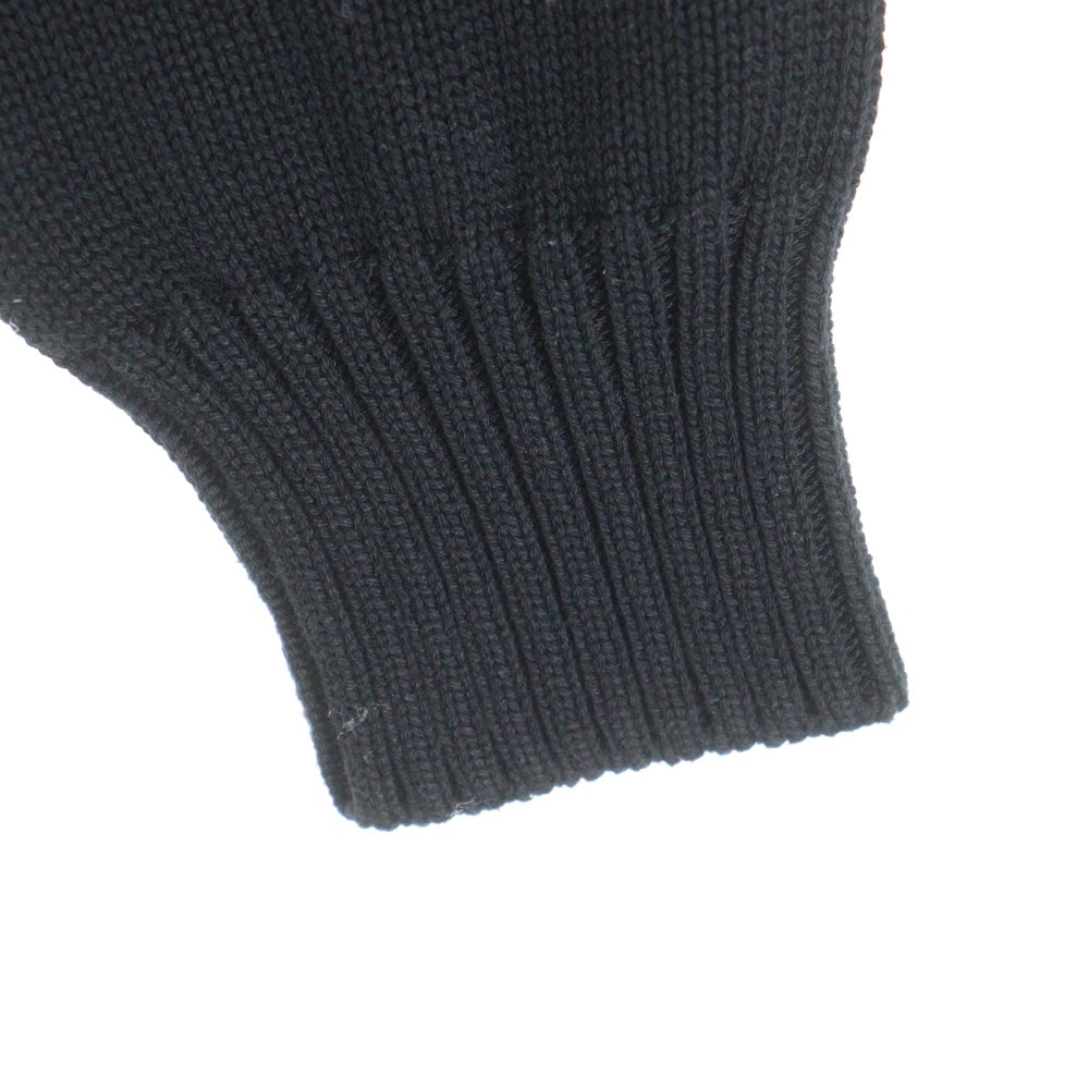 GIVENCHY(ジバンシィ) Sweater Ecru In Cotton With Logo フロントロゴ刺繍 クルーネックニットセーター BM90W04YNM ブラック