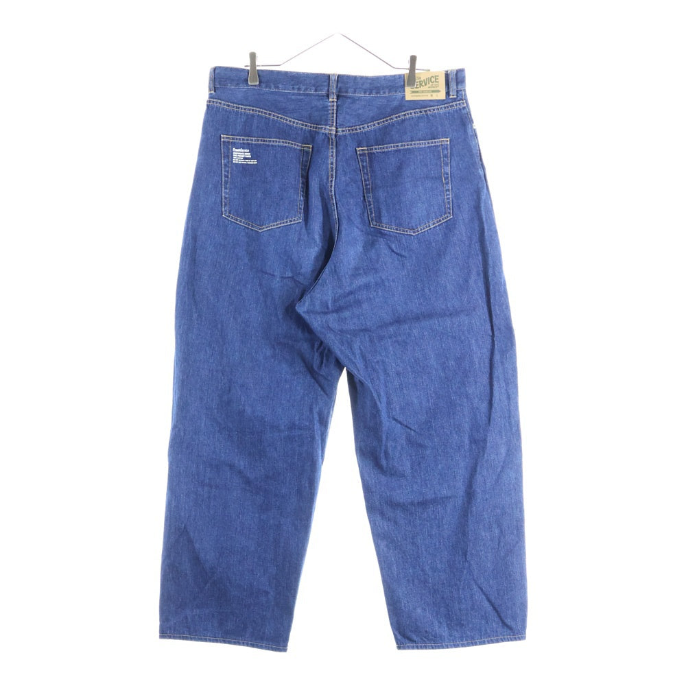 FreshService(フレッシュサービス) CORPORATE DENIM FIVE POCKET PANTS ONEWASH コーポレートデニム ワイドパンツ FSV243-401690B インディゴ