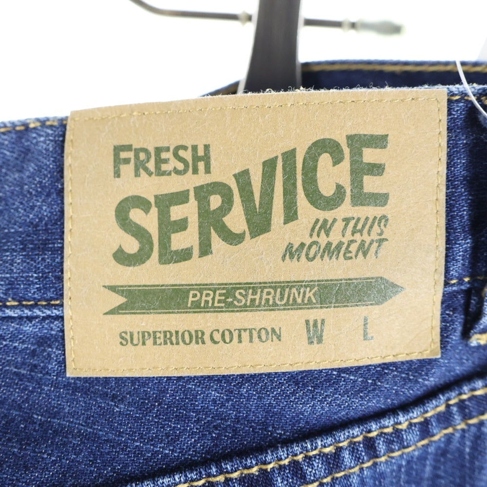 FreshService(フレッシュサービス) CORPORATE DENIM FIVE POCKET PANTS ONEWASH コーポレートデニム ワイドパンツ FSV243-401690B インディゴ