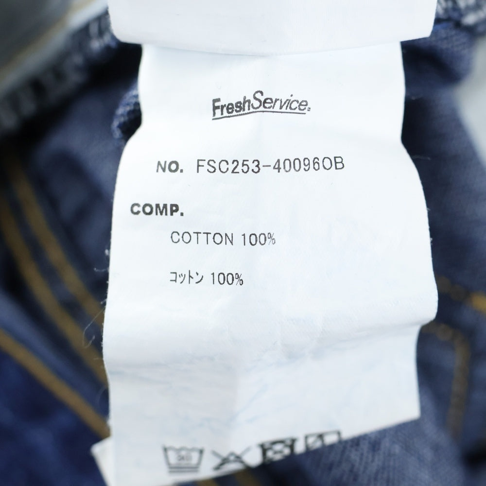 FreshService(フレッシュサービス) CORPORATE DENIM FIVE POCKET PANTS ONEWASH コーポレートデニム ワイドパンツ FSV243-401690B インディゴ