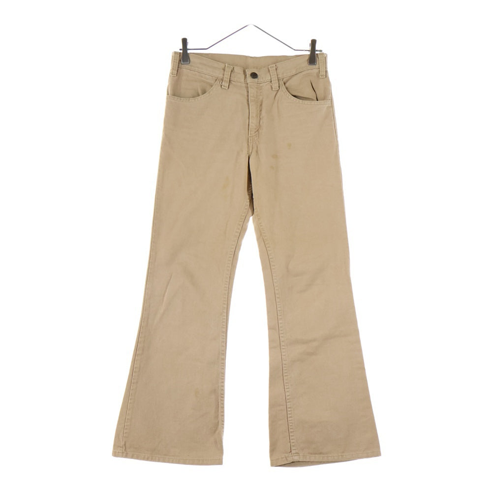 Levi's(リーバイス) 70s ボタン裏41 42TALON カツラギ ビックベル フレア 白タブ ベルボトムパンツ ベージュ