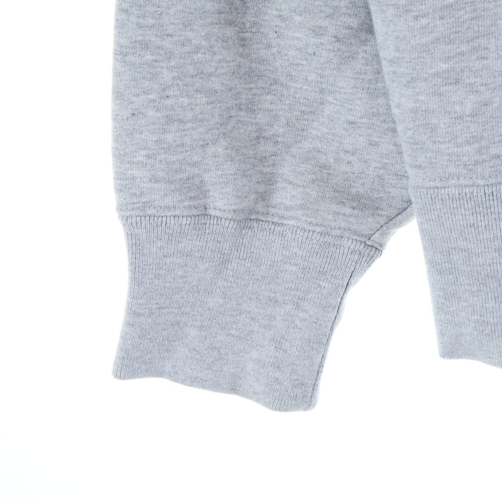 SUPREME(シュプリーム) 21AW Leopard Trim Hooded Sweatshirt レオパードフーディ フロントロゴ プルオーバーパーカー グレー