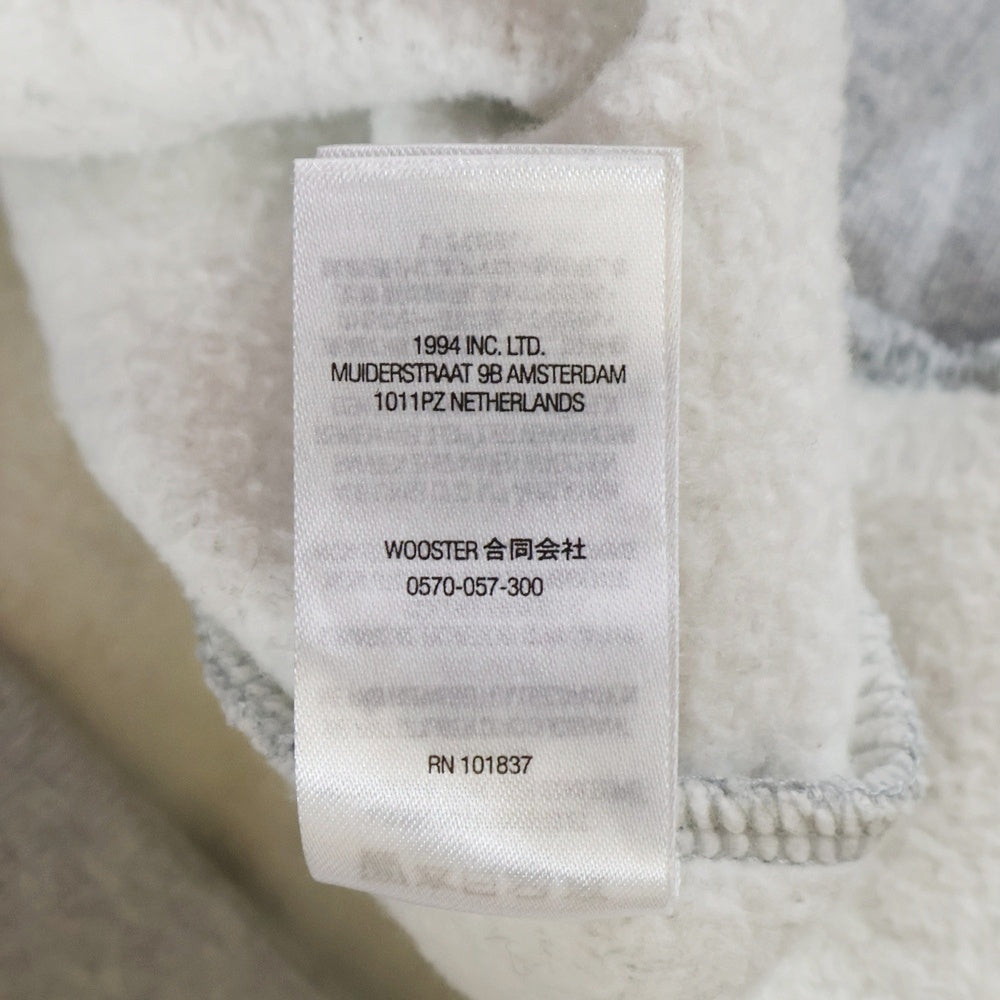 SUPREME(シュプリーム) 21AW Leopard Trim Hooded Sweatshirt レオパードフーディ フロントロゴ プルオーバーパーカー グレー