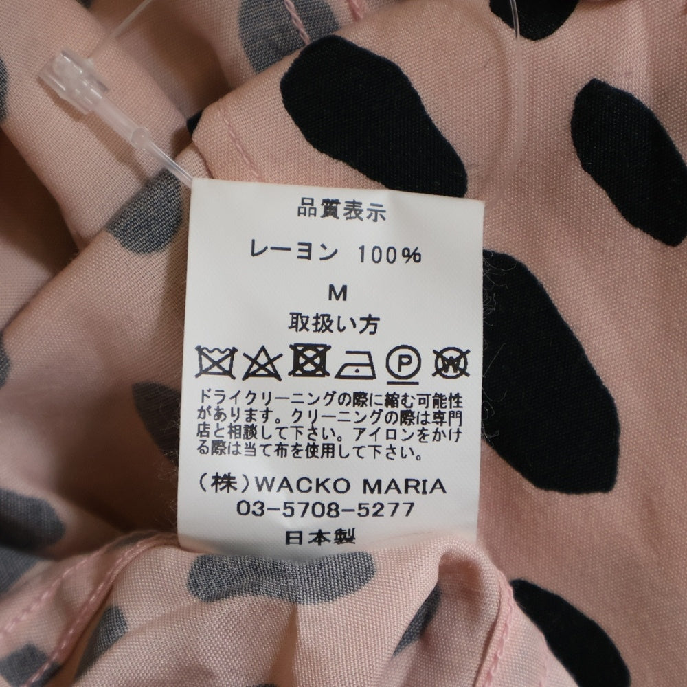 WACKO MARIA(ワコマリア) 24SS HAWAIIAN SHIRT アニマル柄 半袖シャツ 24SS-WMS-HI02 ピンク