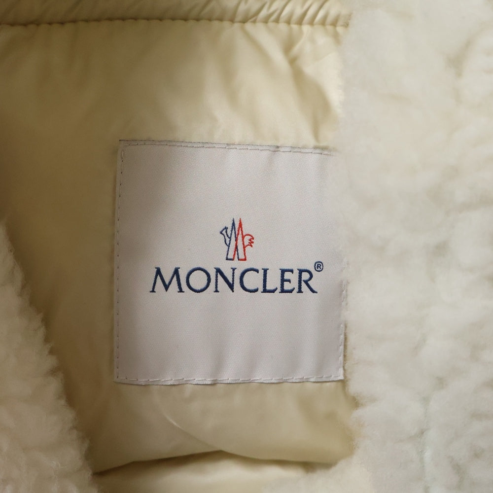 MONCLER(モンクレール) ILAY ムートンレザー切替ダウンジャケット オフホワイト レディース H20931A00111 5396Q
