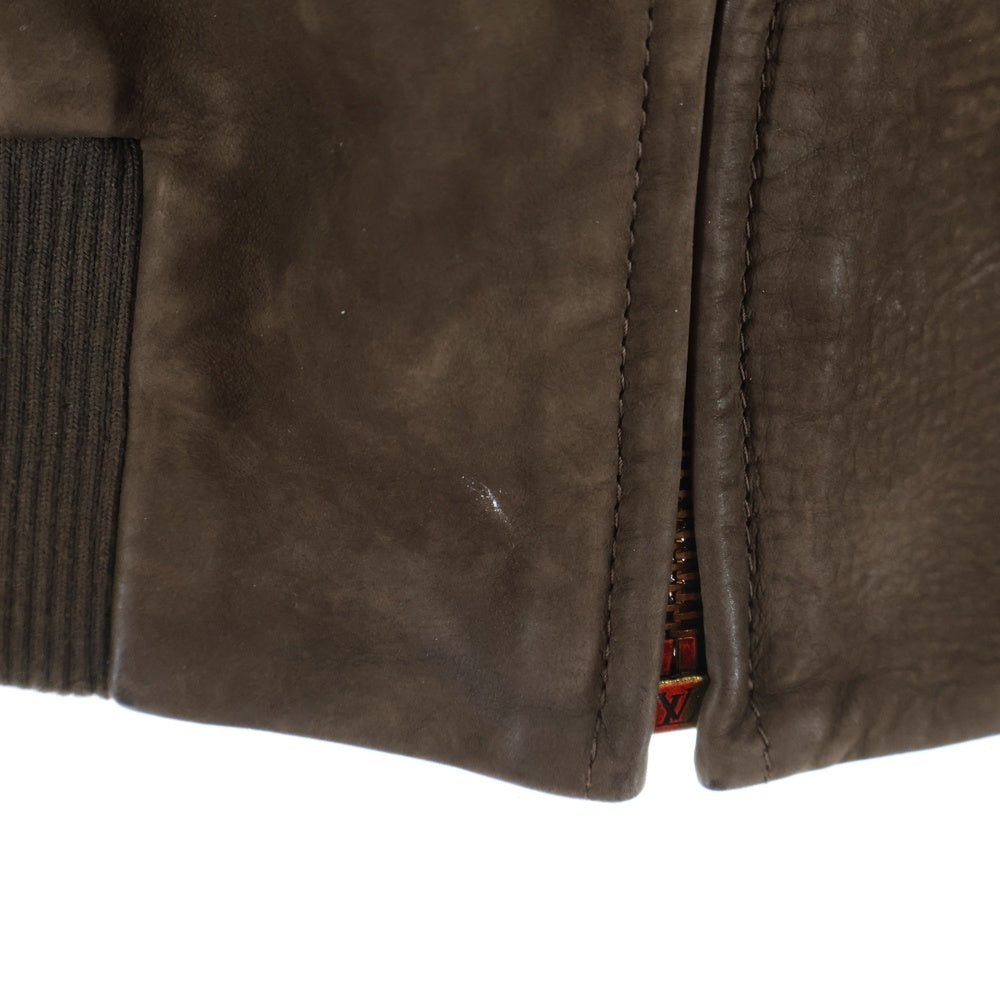 LOUIS VUITTON(ルイヴィトン) 24AW Jaqueta De Suede de Vitelo Bordada 刺繍カーフスキンスエードジャケット ブラウン 1AFPWI