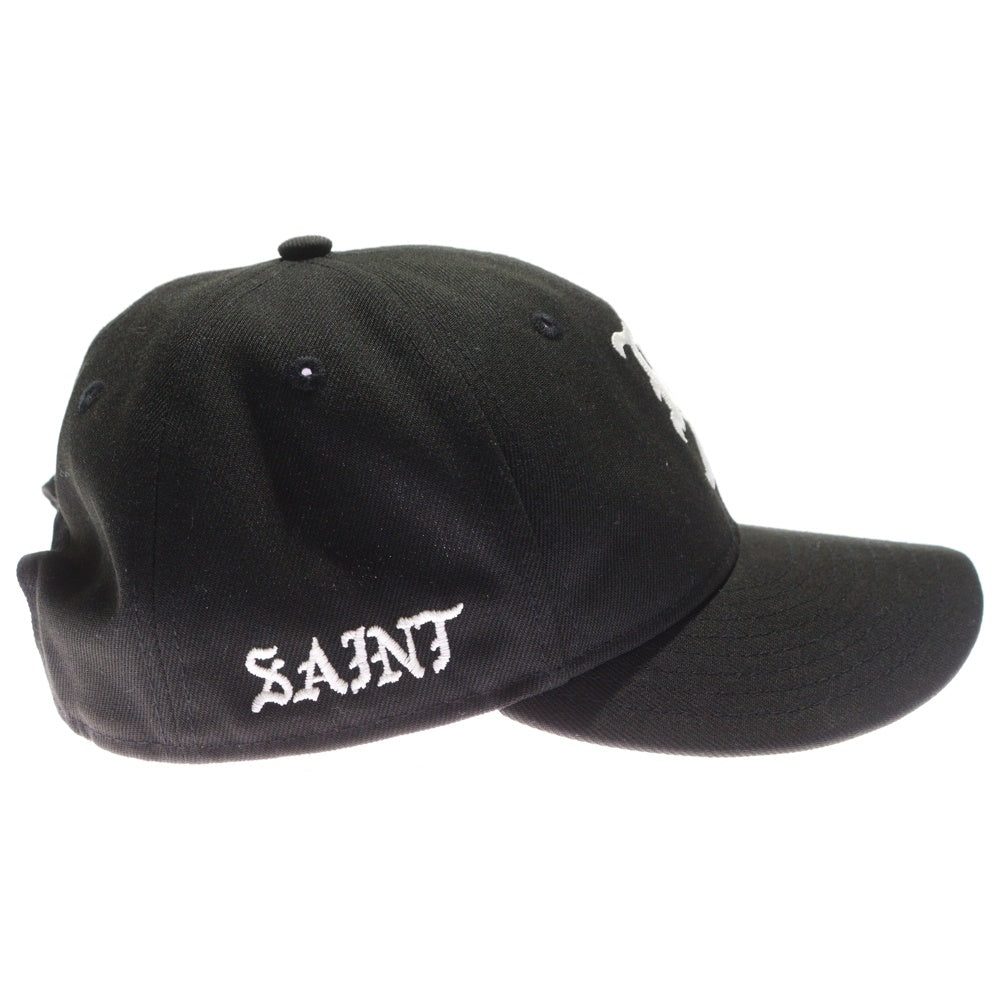 SAINT MICHAEL(セントマイケル) 24SS NE_CAP / MX ニューエラ ロゴ刺繍 ベースボールキャップ 帽子 ブラック MX SM-YS8-0000-C58