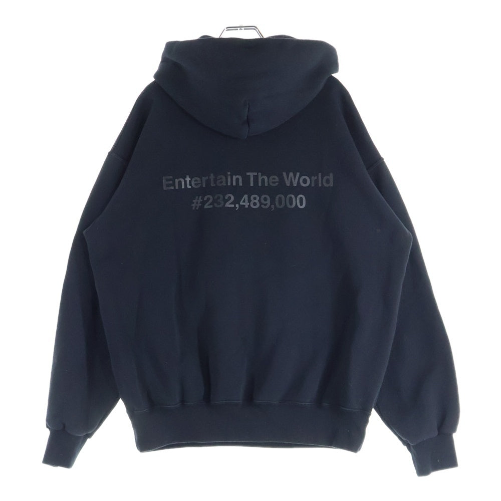 ENNOY(エンノイ) 23AW ×Netflix ネットフリックス ロゴ刺繍 プルオーバーパーカー ブラック