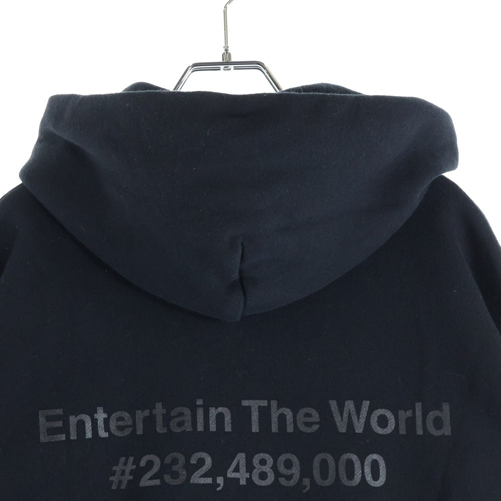 ENNOY(エンノイ) 23AW ×Netflix ネットフリックス ロゴ刺繍 プルオーバーパーカー ブラック