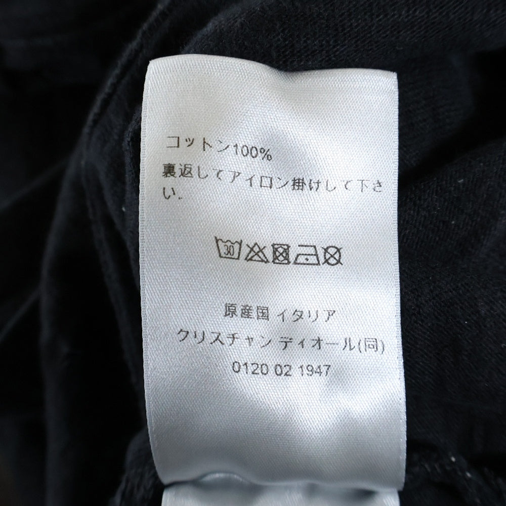 DIOR(ディオール) 23AW ダメージ加工 バックプリントロゴ コットン半袖Tシャツカットソー ホワイト 343J636A0849