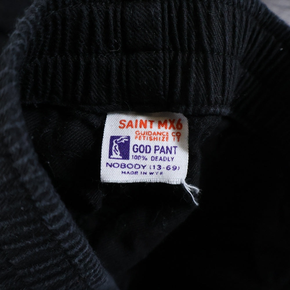 SAINT MICHAEL(セントマイケル) 24SS CREATION ロゴプリント ショートパンツ YS8-0000-055 ブラック