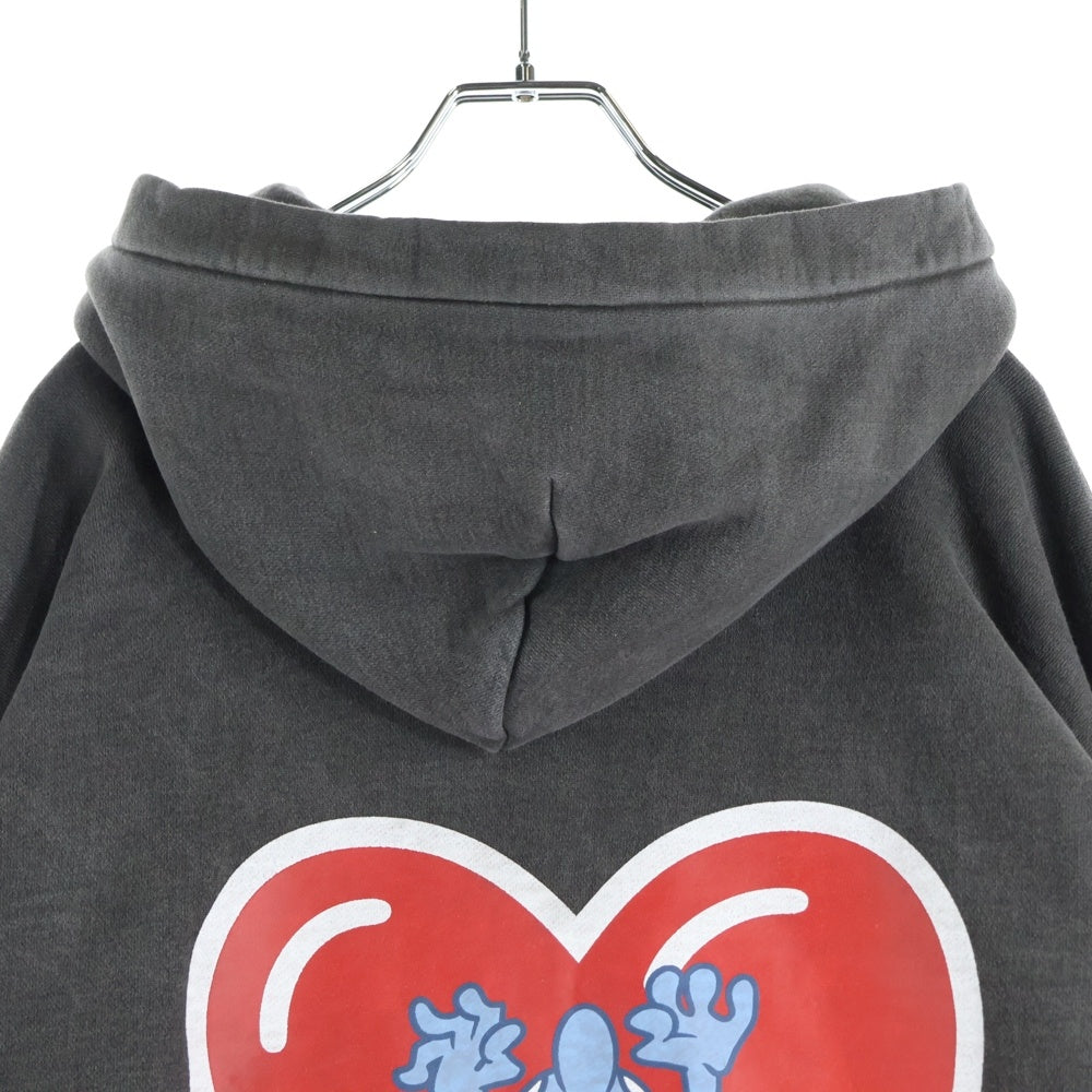 Emotionally Unavailable(エモーショナリー アンアヴェイラブル) × Coin Parking Delivery コインパーキングデリバリー フロントプリント フーディプルオーバーパーカー EU-YS1-0000-C03 ブラック